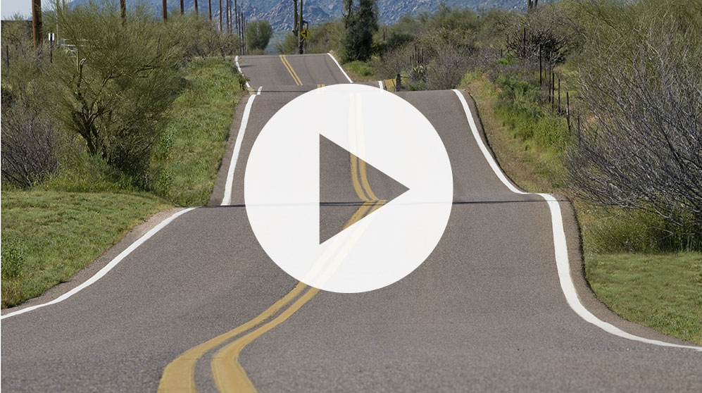 Assessing the Road Ahead webinar video: photo of hilly country road